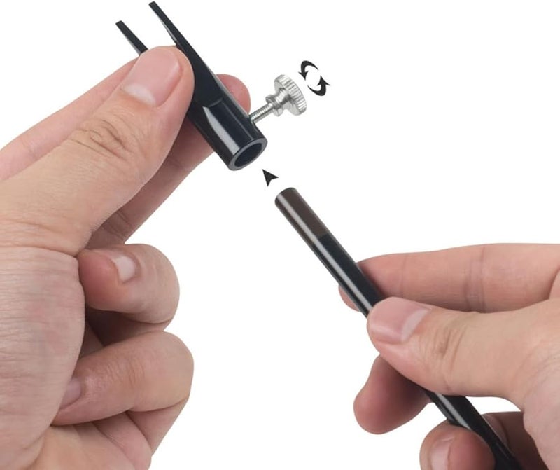 Dual Edge Makeup Pencil Sharpener with Metal U Shaped Slot for Eyebrow Eyeliner Lip Liner - Image 2